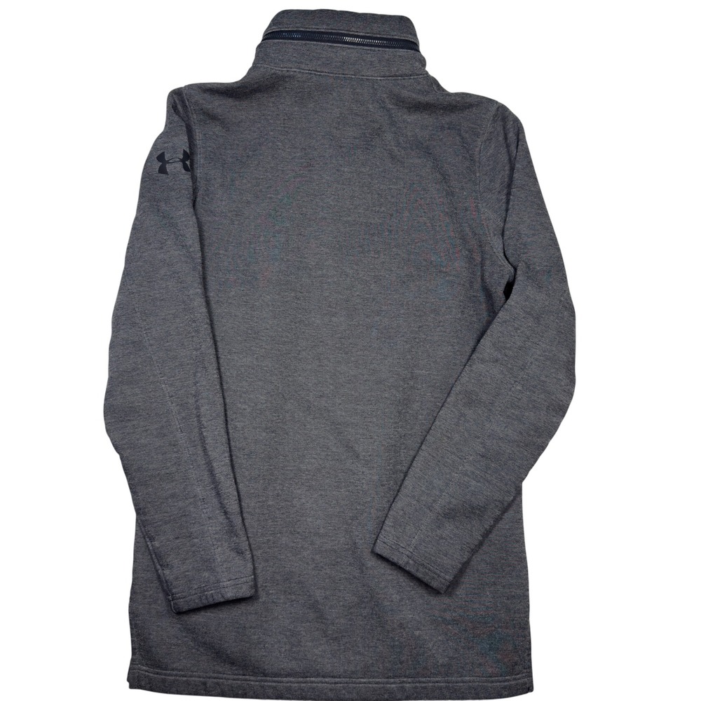 Under Armour Quarter Zip Pullover Size Small ColdGear Fitted Gray 1311210 - Picture 2 of 8